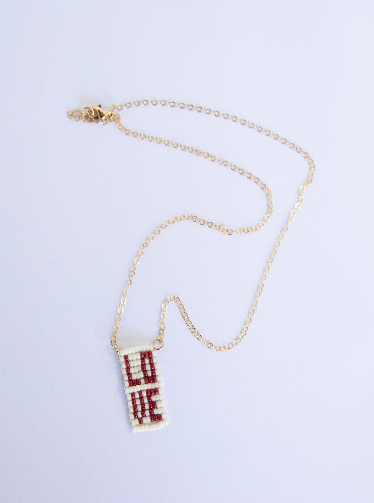 Hand Beaded Love Necklace