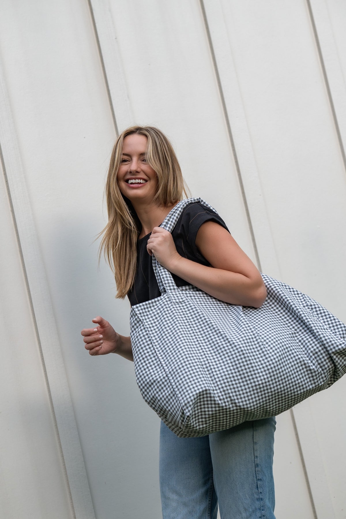 Sage Gingham Giada Bag