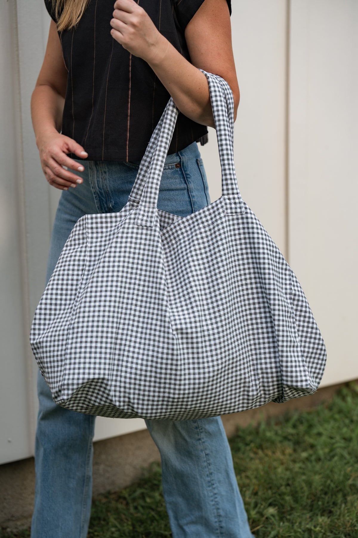 Sage Gingham Giada Bag