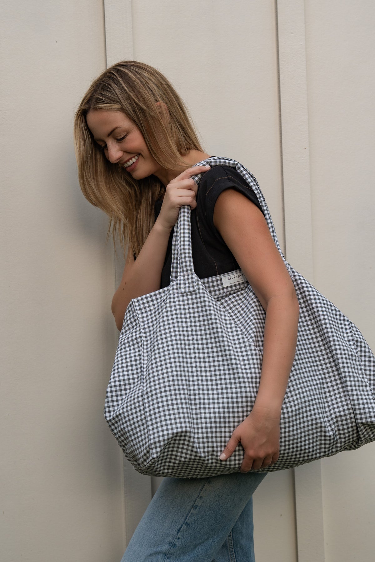 Sage Gingham Giada Bag