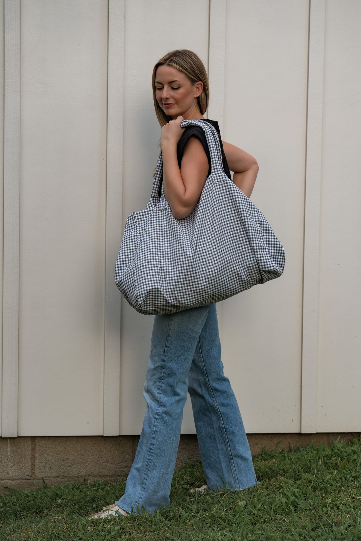 Sage Gingham Giada Bag