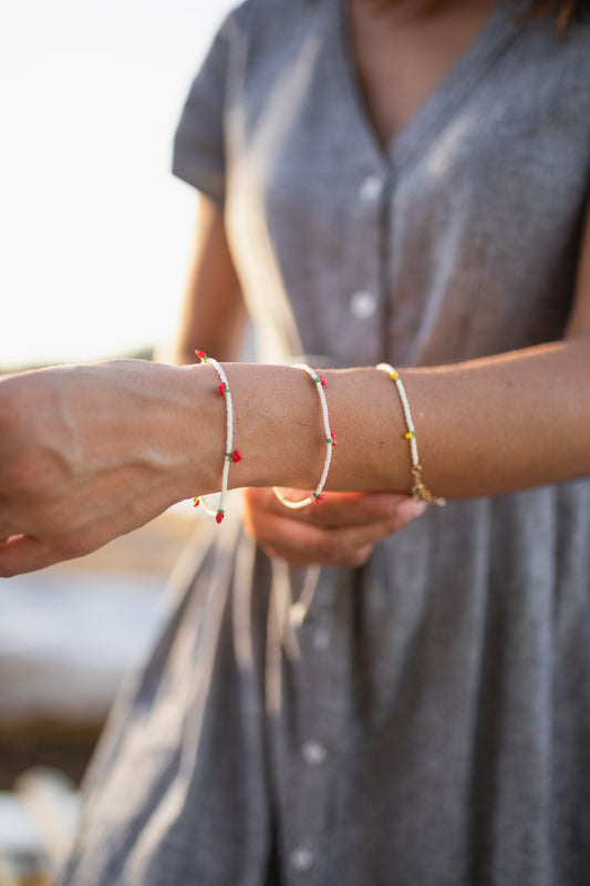 Glass Beaded Fruit Bracelet