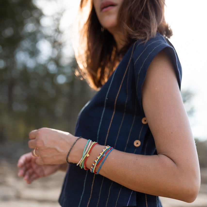 Breaded Cross Bracelet