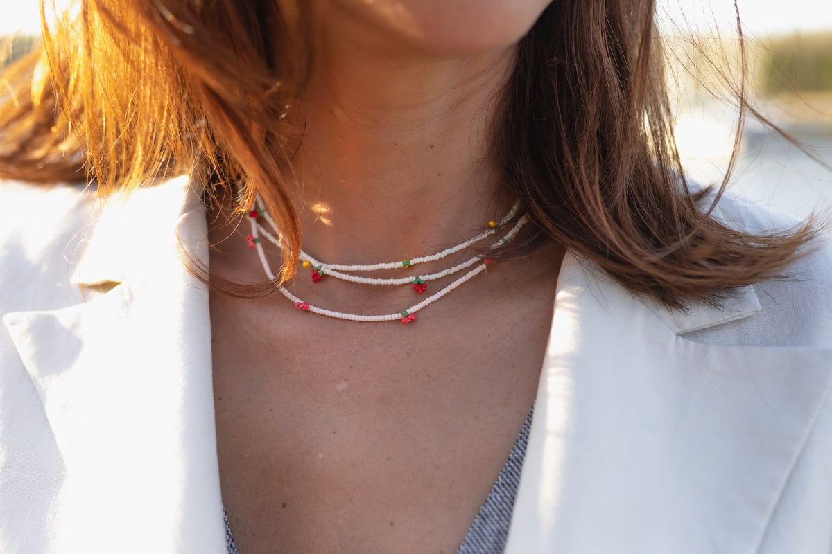 Beaded Fruit Necklace